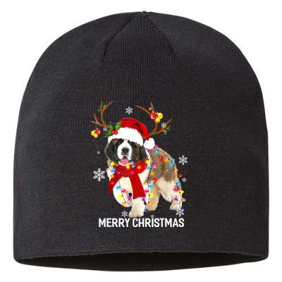 St Bernard Reindeer Xmas Light Christmas Ornaments Xmas Dog Sustainable Beanie