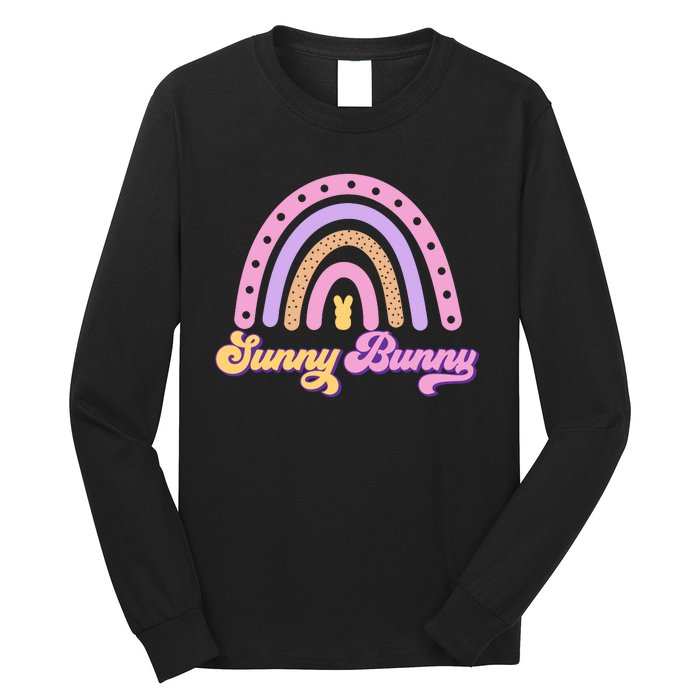 Sunny Bunny Rainbow Easter Long Sleeve Shirt