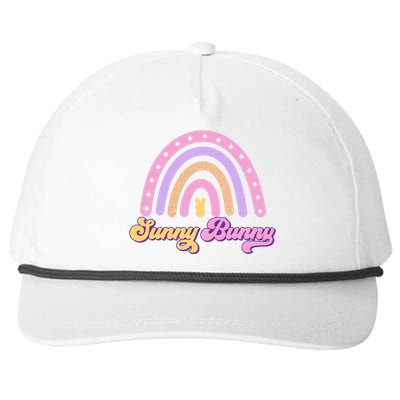 Sunny Bunny Rainbow Easter Snapback Five-Panel Rope Hat