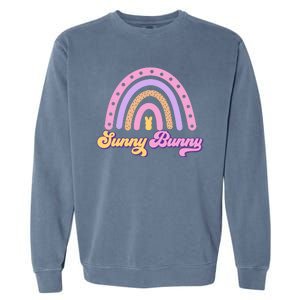 Sunny Bunny Rainbow Easter Garment-Dyed Sweatshirt