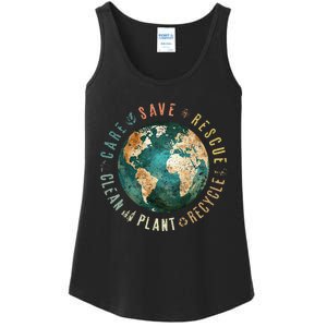 Save Bees Rescue Animals Recycle Plastic Ladies Essential Tank