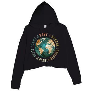 Save Bees Rescue Animals Recycle Plastic Crop Fleece Hoodie