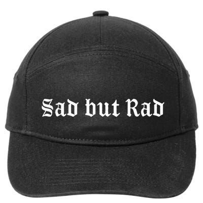 Sad But Rad Pastel Goth Kawaii Punk Aesthetic 7-Panel Snapback Hat
