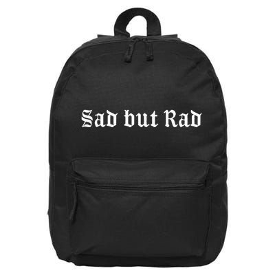 Sad But Rad Pastel Goth Kawaii Punk Aesthetic 16 in Basic Backpack