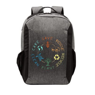 Save Bees Rescue Animals Recycle Plastic Earth Day 2024 Vector Backpack