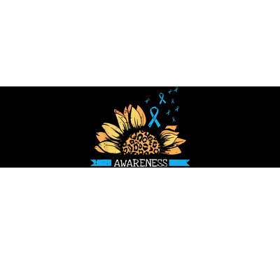 Sunflower Blue Ribbon Prostate Colon Cancer Awareness Gifts Bumper Sticker