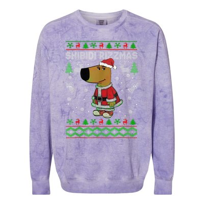 Ski Bidi Rizzmas Christmas Rizz Santa Ugly Christmas Sweater Colorblast Crewneck Sweatshirt