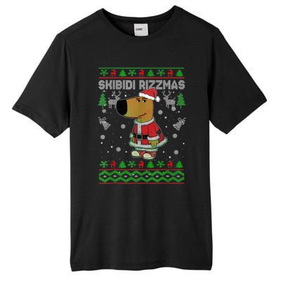 Ski Bidi Rizzmas Christmas Rizz Santa Ugly Christmas Sweater Tall Fusion ChromaSoft Performance T-Shirt