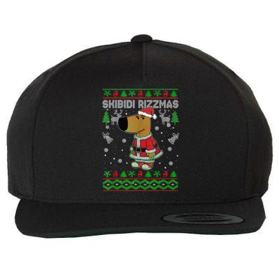 Ski Bidi Rizzmas Christmas Rizz Santa Ugly Christmas Sweater Wool Snapback Cap