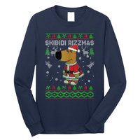 Ski Bidi Rizzmas Christmas Rizz Santa Ugly Christmas Sweater Long Sleeve Shirt