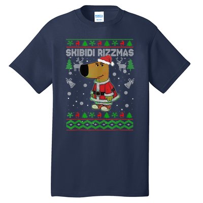 Ski Bidi Rizzmas Christmas Rizz Santa Ugly Christmas Sweater Tall T-Shirt