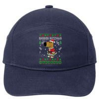 Ski Bidi Rizzmas Christmas Rizz Santa Ugly Christmas Sweater 7-Panel Snapback Hat