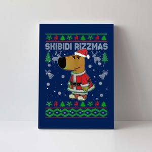 Ski Bidi Rizzmas Christmas Rizz Santa Ugly Christmas Sweater Canvas