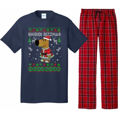 Ski Bidi Rizzmas Christmas Rizz Santa Ugly Christmas Sweater Pajama Set