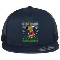 Ski Bidi Rizzmas Christmas Rizz Santa Ugly Christmas Sweater Flat Bill Trucker Hat