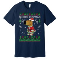 Ski Bidi Rizzmas Christmas Rizz Santa Ugly Christmas Sweater Premium T-Shirt