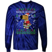 Ski Bidi Rizzmas Christmas Rizz Santa Ugly Christmas Sweater Tie-Dye Long Sleeve Shirt