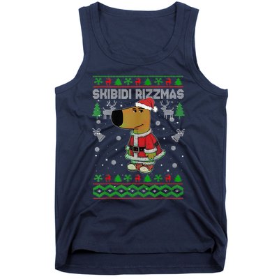 Ski Bidi Rizzmas Christmas Rizz Santa Ugly Christmas Sweater Tank Top