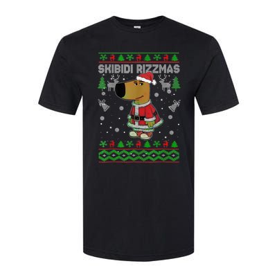 Ski Bidi Rizzmas Christmas Rizz Santa Ugly Christmas Sweater Softstyle CVC T-Shirt