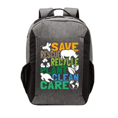 Save Bees Rescue Animals Recycle Plastic Earth Day Vector Backpack