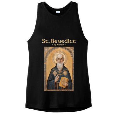 St Benedict Roman Catholic  Ladies PosiCharge Tri-Blend Wicking Tank