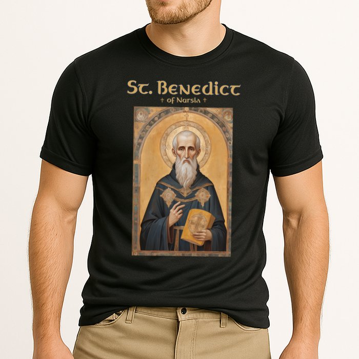 St Benedict Roman Catholic  Cooling Performance Crew T-Shirt