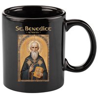 St Benedict Roman Catholic  11oz C Handle Ceramic Mug