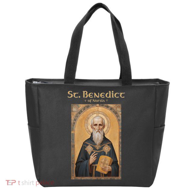 St Benedict Roman Catholic  Zip Tote Bag