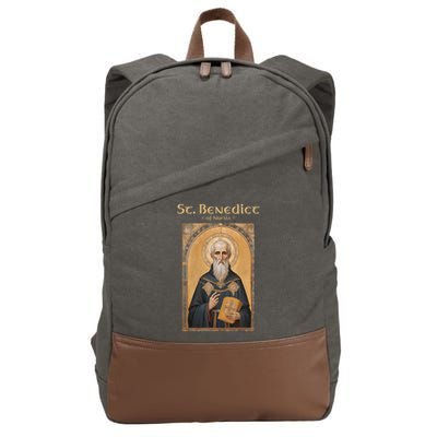 St Benedict Roman Catholic  Cotton Canvas Backpack