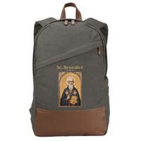 St Benedict Roman Catholic  Cotton Canvas Backpack