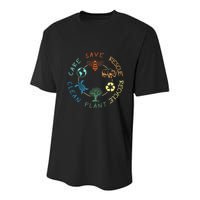 Save Bees Rescue Animals Recycle Plastic Earth Day 2024 Youth Performance Sprint T-Shirt