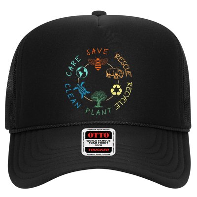 Save Bees Rescue Animals Recycle Plastic Earth Day 2024 Trucker Hat