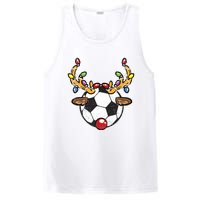 Soccer Ball Reindeer Christmas Pajama Xmas Lights Sport PosiCharge Competitor Tank