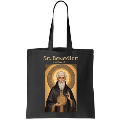 St Benedict Roman Catholic Icon Vintage Bag