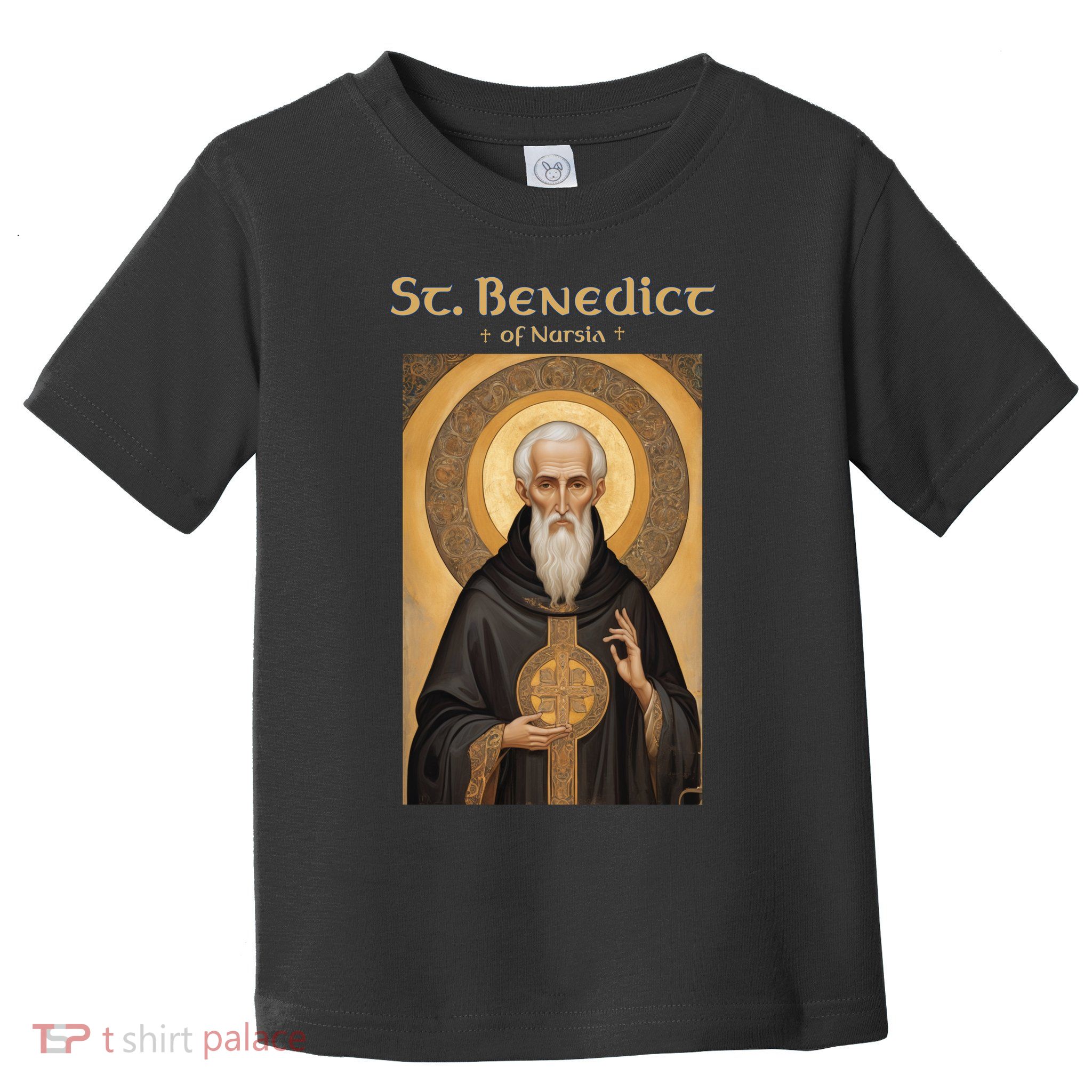 St Benedict Roman Catholic Icon Vintage Toddler T-Shirt