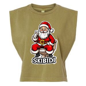 Ski Bidi Riz Zmas Christmas Rizz Santa Claus Funny Xmas Garment-Dyed Women's Muscle Tee