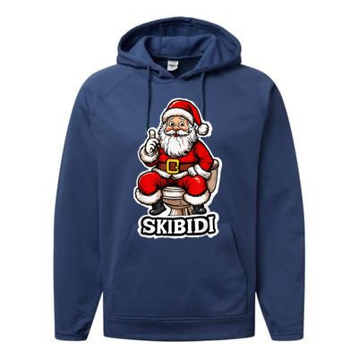 Ski Bidi Riz Zmas Christmas Rizz Santa Claus Funny Xmas Performance Fleece Hoodie