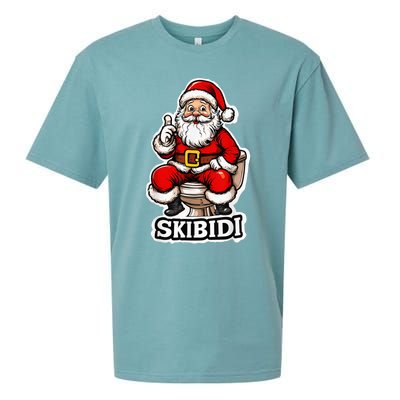 Ski Bidi Riz Zmas Christmas Rizz Santa Claus Funny Xmas Sueded Cloud Jersey T-Shirt