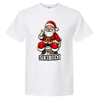 Ski Bidi Riz Zmas Christmas Rizz Santa Claus Funny Xmas Garment-Dyed Heavyweight T-Shirt