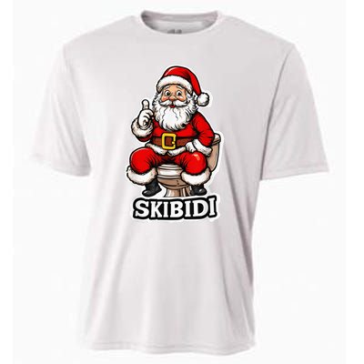 Ski Bidi Riz Zmas Christmas Rizz Santa Claus Funny Xmas Cooling Performance Crew T-Shirt