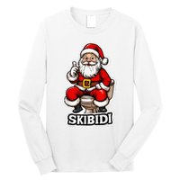 Ski Bidi Riz Zmas Christmas Rizz Santa Claus Funny Xmas Long Sleeve Shirt