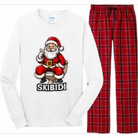 Ski Bidi Riz Zmas Christmas Rizz Santa Claus Funny Xmas Long Sleeve Pajama Set