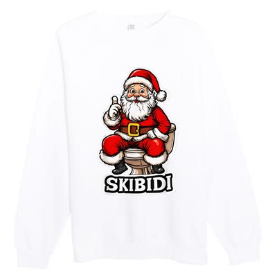 Ski Bidi Riz Zmas Christmas Rizz Santa Claus Funny Xmas Premium Crewneck Sweatshirt