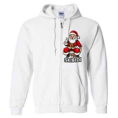 Ski Bidi Riz Zmas Christmas Rizz Santa Claus Funny Xmas Full Zip Hoodie