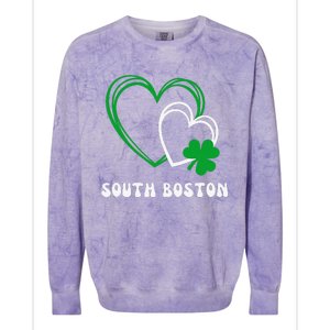 South Boston Southie Irish Shamrock St Patrick's Day Cute Colorblast Crewneck Sweatshirt