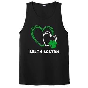 South Boston Southie Irish Shamrock St Patrick's Day Cute PosiCharge Competitor Tank