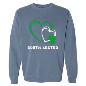 South Boston Southie Irish Shamrock St Patrick's Day Cute Garment-Dyed Sweatshirt