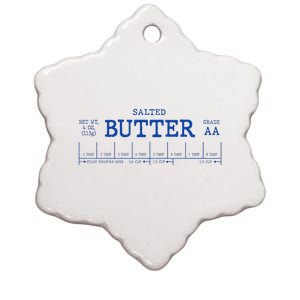 Salted Butter Sweet Cream Funny Baking Baker Humor Women Ceramic Star Ornament