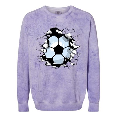 Soccer Ball Smash Colorblast Crewneck Sweatshirt