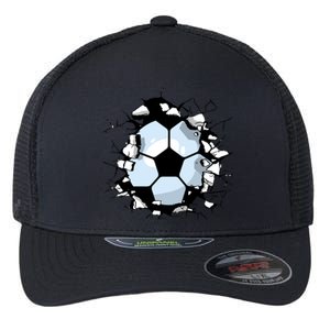 Soccer Ball Smash Flexfit Unipanel Trucker Cap